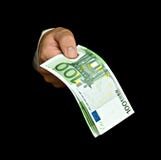 Hand With Euro Banknotes Royalty Free Stock Photo
