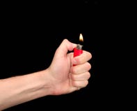 Hand With Lighter Royalty Free Stock Images
