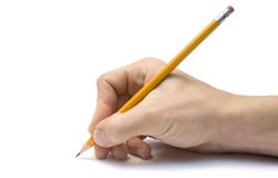 Hand With The Pencil Royalty Free Stock Photo