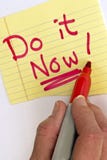 Hand Writing Do It Now Stock Photography Hand Writing Do It Now Stock Photography