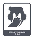 hand över munemojisymbol i moderiktig designstil hand över munemojisymbolen som isoleras på vit bakgrund hand över munemoji stock illustrationer hand över munemojisymbol i moderiktig designstil hand över munemojisymbolen som isoleras på vit bakgrund hand över munemoji stock illustrationer