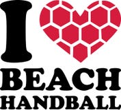Handball de plage du coeur i illustration stock Handball de plage du coeur i illustration stock