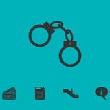 Handbojasymbolslägenhet vektor illustrationer Handbojasymbolslägenhet vektor illustrationer