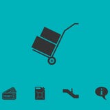 Handcart icon flat vector illustration Handcart icon flat vector illustration