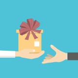 Handen die gift geven royalty-vrije illustratie Handen die gift geven royalty-vrije illustratie