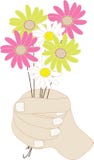 Handgriff blüht Blumenstraußillustration Stockfotografie Handgriff blüht Blumenstraußillustration Stockfotografie