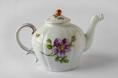 Antique teapot, Nymphenburg Porcelain, around 1920 stock photos Antique teapot, Nymphenburg Porcelain, around 1920 stock photos