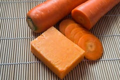 Handmade soap from carrot