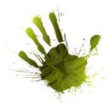 Handprint verde tecnológico de la salpicadura libre illustration Handprint verde tecnológico de la salpicadura libre illustration