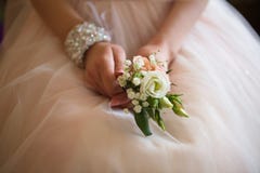 Hands with wedding bouqet stock images Hands with wedding bouqet stock images