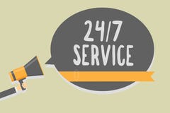 Handschriftstext, der 24 7 Service schreibt Konzept bedeutend immer verfügbar, Läufe ohne Unterbrechung Mann ständig zu dienen, d stock abbildung Handschriftstext, der 24 7 Service schreibt Konzept bedeutend immer verfügbar, Läufe ohne Unterbrechung Mann ständig zu dienen, d stock abbildung
