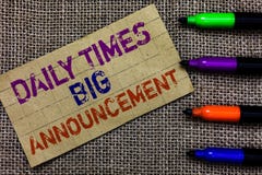 Handschriftstext, der Daily Times große Mitteilung schreibt Konzeptbedeutung, die schnell Klagen unter Verwendung Website oder Fe lizenzfreies stockfoto Handschriftstext, der Daily Times große Mitteilung schreibt Konzeptbedeutung, die schnell Klagen unter Verwendung Website oder Fe lizenzfreies stockfoto