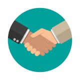 Handshake icon in flat style vector illustration Handshake icon in flat style vector illustration