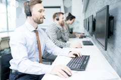Handsome Customer Support Operator stock photo Handsome Customer Support Operator stock photo