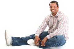 Handsome Male Sitting On Floor Stock Photography Handsome Male Sitting On Floor Stock Photography