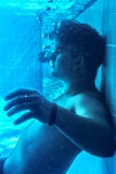 Handsome man under the water stock photos Handsome man under the water stock photos