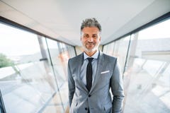 Handsome mature businessman travelling. Stock Photos Handsome mature businessman travelling. Stock Photos