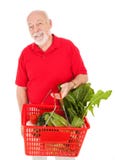 Handsome Senior Grocery Shopper Stock Image Handsome Senior Grocery Shopper Stock Image