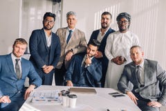 Multiracial group of business team consisting of men only with Executive indoor royalty free stock photos Multiracial group of business team consisting of men only with Executive indoor royalty free stock photos