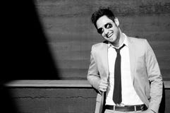Handsome young businessman laughing Royalty Free Stock Image Handsome young businessman laughing Royalty Free Stock Image