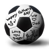 Handwriting On A Soccerball For Your Father Royalty Free Stock Photo