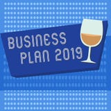 Handwriting text writing Business Plan 2019. Concept meaning Challenging Business Ideas and Goals for New Year. stock illustration Handwriting text writing Business Plan 2019. Concept meaning Challenging Business Ideas and Goals for New Year. stock illustration