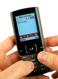 Handy in einer Hand stockfoto Handy in einer Hand stockfoto