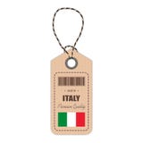Hang Tag Made In Italy med flaggasymbolen som isoleras på en vit bakgrund också vektor för coreldrawillustration vektor illustrationer Hang Tag Made In Italy med flaggasymbolen som isoleras på en vit bakgrund också vektor för coreldrawillustration vektor illustrationer
