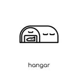Hangarsymbol från leverans och logistisk samling stock illustrationer Hangarsymbol från leverans och logistisk samling stock illustrationer