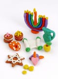 Hanukkah handmade plasticine toys. Modeling clay colorful texture. Isolated on white background royalty free stock image Hanukkah handmade plasticine toys. Modeling clay colorful texture. Isolated on white background royalty free stock image