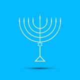 Hanukkah Menorah na Bławym tle a royalty ilustracja Hanukkah Menorah na Bławym tle a royalty ilustracja
