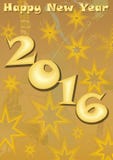 Happpy new year 2016 party billboard on grunge gold background with stars. Happy new year 2016 party billboard on grunge gold background with stars. Invitation royalty free illustration Happpy new year 2016 party billboard on grunge gold background with stars. Happy new year 2016 party billboard on grunge gold background with stars. Invitation royalty free illustration