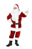 Happy Authentic Santa Claus On White Stock Photography
