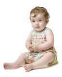Happy Baby Girl Over White Background Royalty Free Stock Images Happy Baby Girl Over White Background Royalty Free Stock Images
