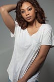 Happy beautiful African American woman. royalty free stock images Happy beautiful African American woman. royalty free stock images