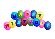 Happy Birthday Ballons Stock Photos