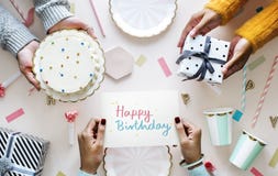 Happy Birthday card in a birthday party