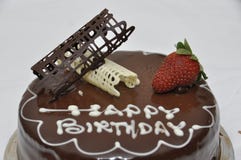 Happy Birthday Chocolate Cake stock image Happy Birthday Chocolate Cake stock image