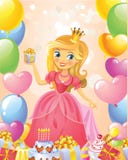 Happy Birthday, Princess, greeting card Stock Photography Happy Birthday, Princess, greeting card Stock Photography