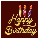 Fire Text Happy Birthday Stock Illustration - Image: 45918686
