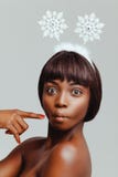 Happy black woman model portrait closeup Royalty Free Stock Photo Happy black woman model portrait closeup Royalty Free Stock Photo