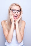 Happy blonde girl posing. stock photos Happy blonde girl posing. stock photos