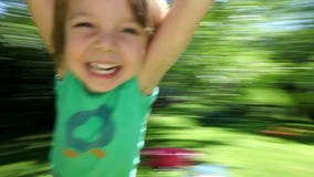 Happy boy spinning