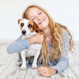 Happy child with dog Stock Photos Happy child with dog Stock Photos