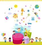 Happy children vector illustration Happy children vector illustration