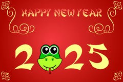 Happy chinese new year card illustration for 2025. The year of the snake royalty free illustration Happy chinese new year card illustration for 2025. The year of the snake royalty free illustration