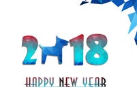 Happy Chinese new year 2018 card year of dog. Stock Image Happy Chinese new year 2018 card year of dog. Stock Image