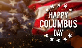 Happy Columbus day banner, patriotic background Royalty Free Stock Photos Happy Columbus day banner, patriotic background Royalty Free Stock Photos