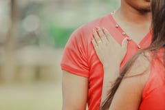 Young couple love in the park royalty free stock photos Young couple love in the park royalty free stock photos
