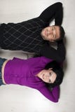 Happy Couple Lying On Floor In Their New Home Royalty Free Stock Image Happy Couple Lying On Floor In Their New Home Royalty Free Stock Image